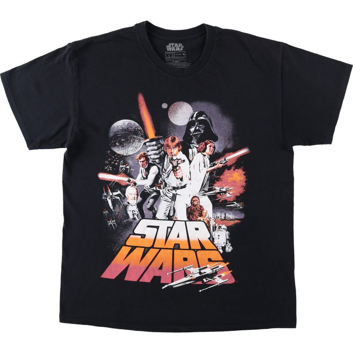 C-LIFE GROUP STAR WARS Episode 4 Movie T-Shirt (Men's Size L) unclear black type Vintage Second Hand