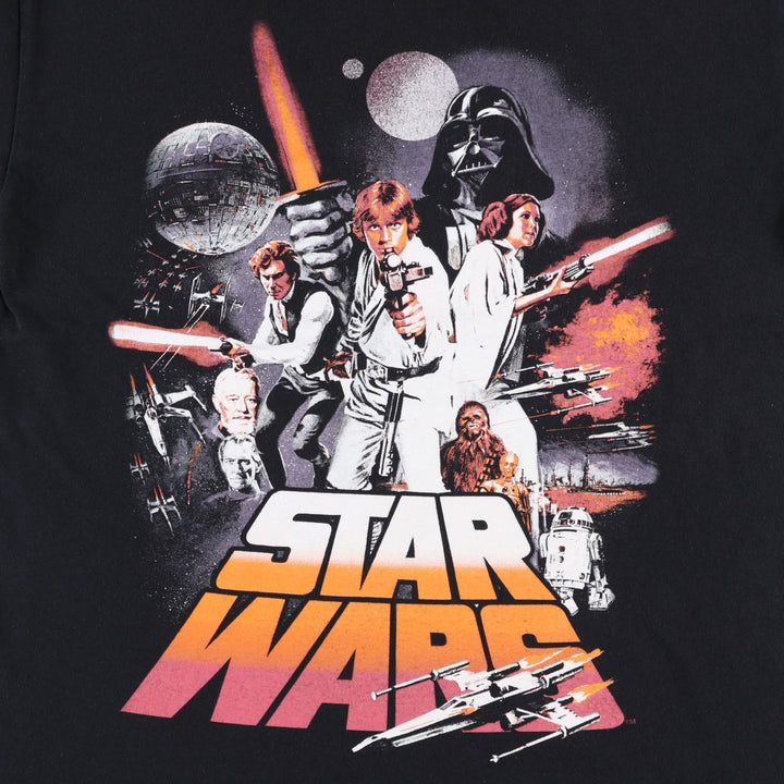 C-LIFE GROUP STAR WARS Episode 4 Movie T-Shirt (Men's Size L) unclear black type Vintage Second Hand