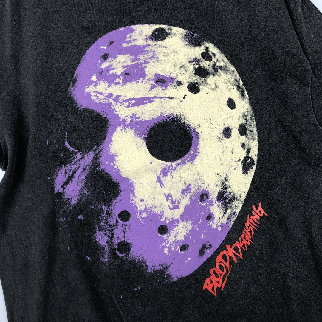 FRIDAY THE 13TH Movie T-shirt (Men's XL equivalent) cotton Charcoal Vintage Second Hand