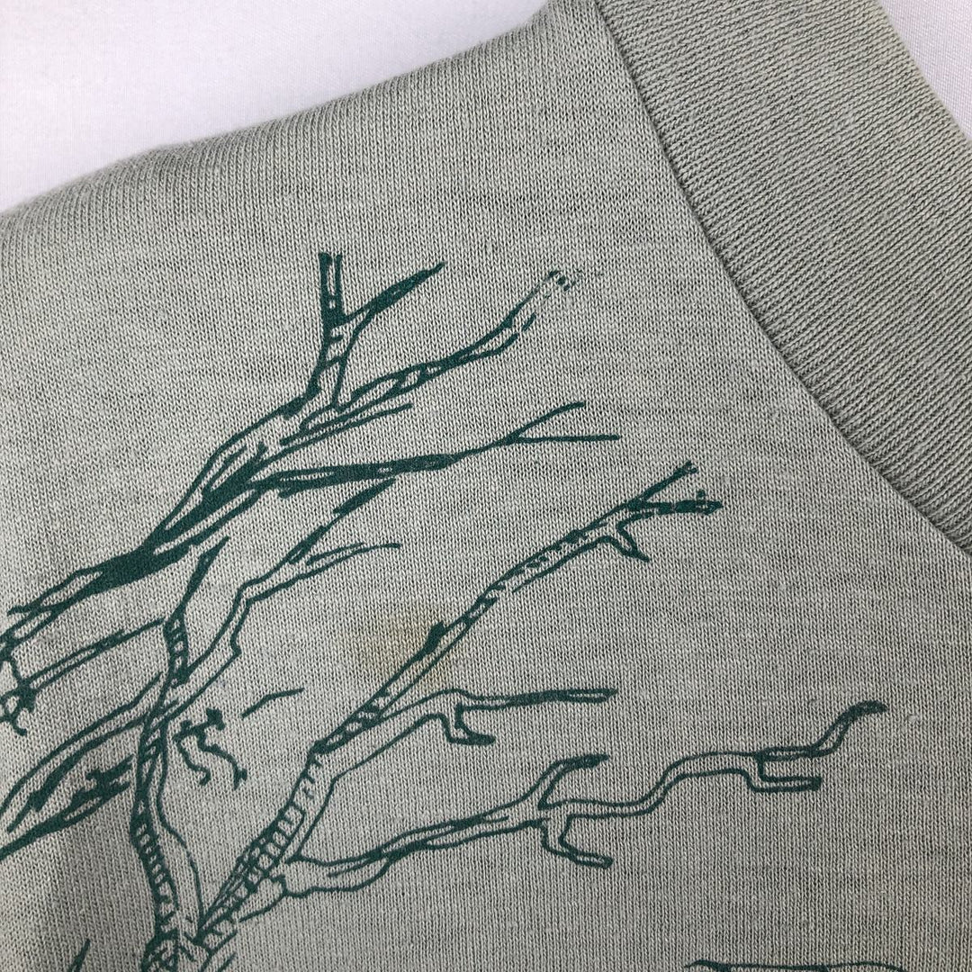 00'S Hanes HEAVYWEIGHT 50 cotton Khaki type sage green Vintage Second Hand