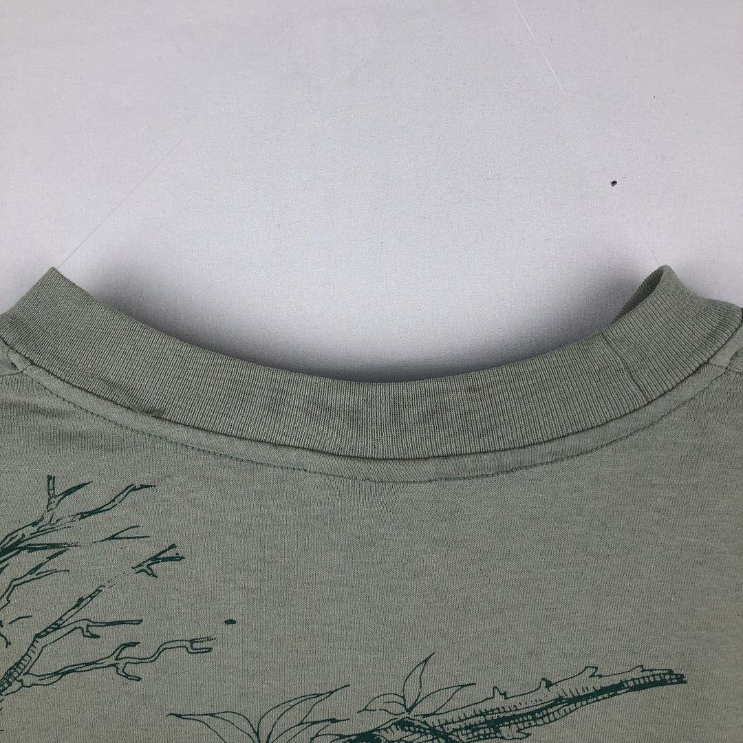 00'S Hanes HEAVYWEIGHT 50 cotton Khaki type sage green Vintage Second Hand