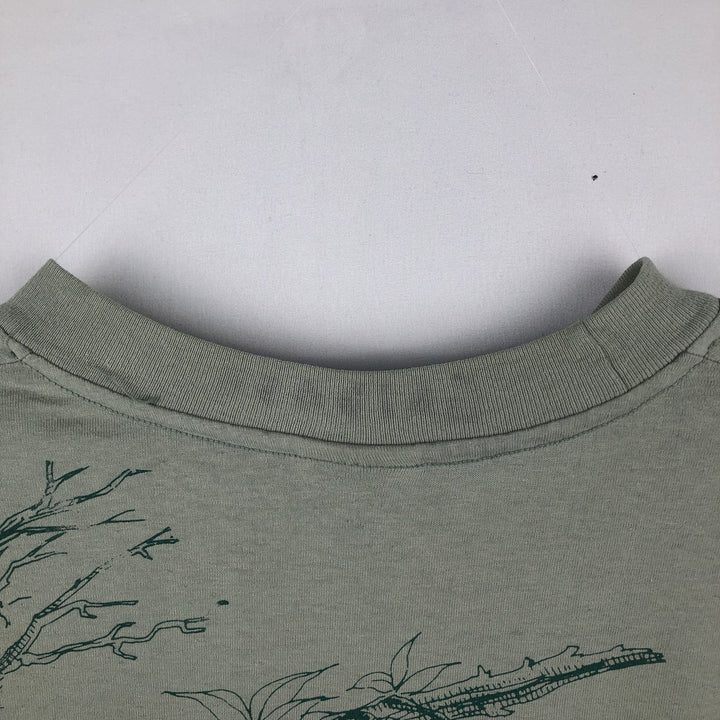 00'S Hanes HEAVYWEIGHT 50 cotton Khaki type sage green Vintage Second Hand