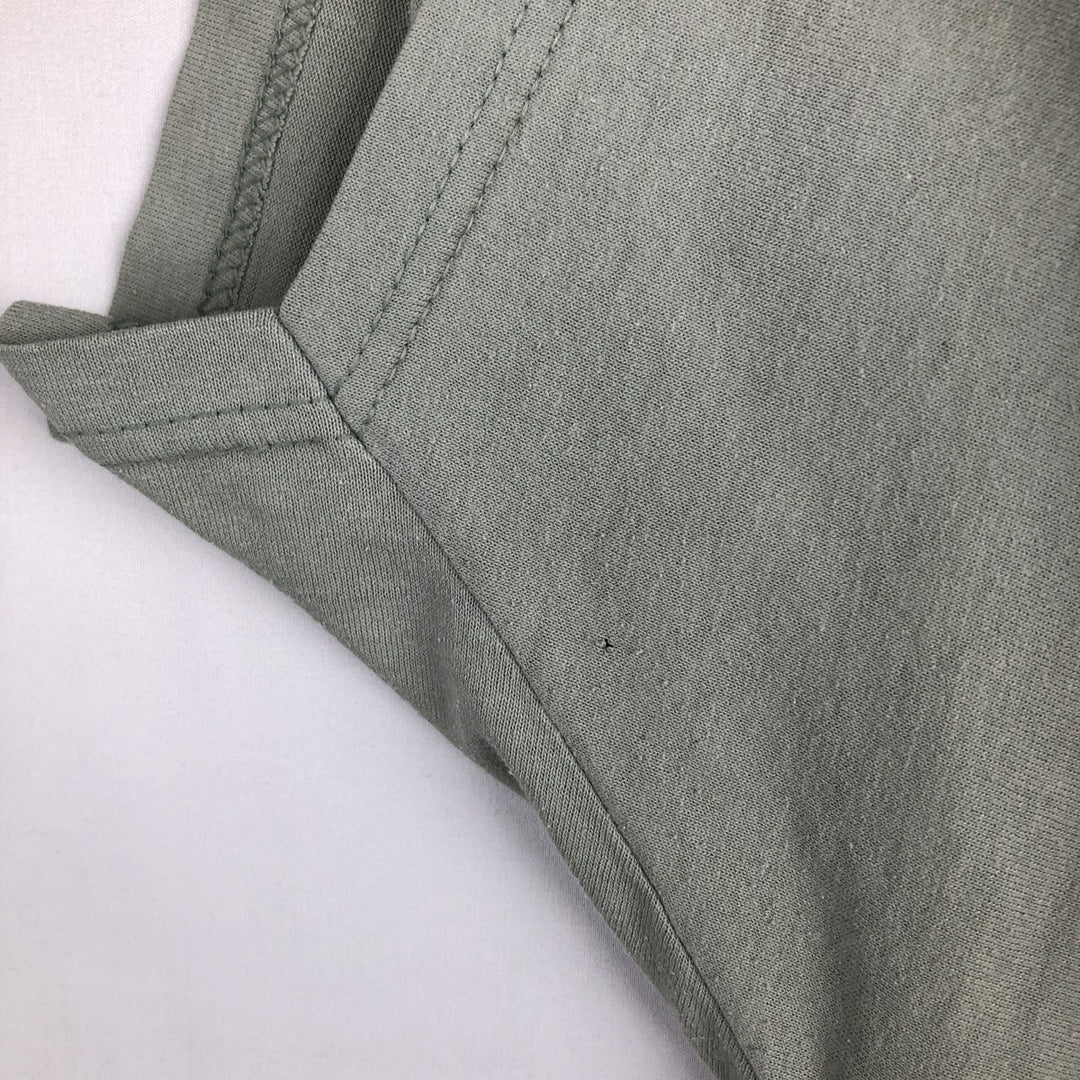 00'S Hanes HEAVYWEIGHT 50 cotton Khaki type sage green Vintage Second Hand