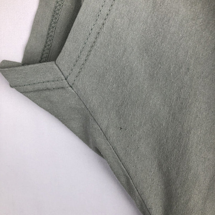 00'S Hanes HEAVYWEIGHT 50 cotton Khaki type sage green Vintage Second Hand