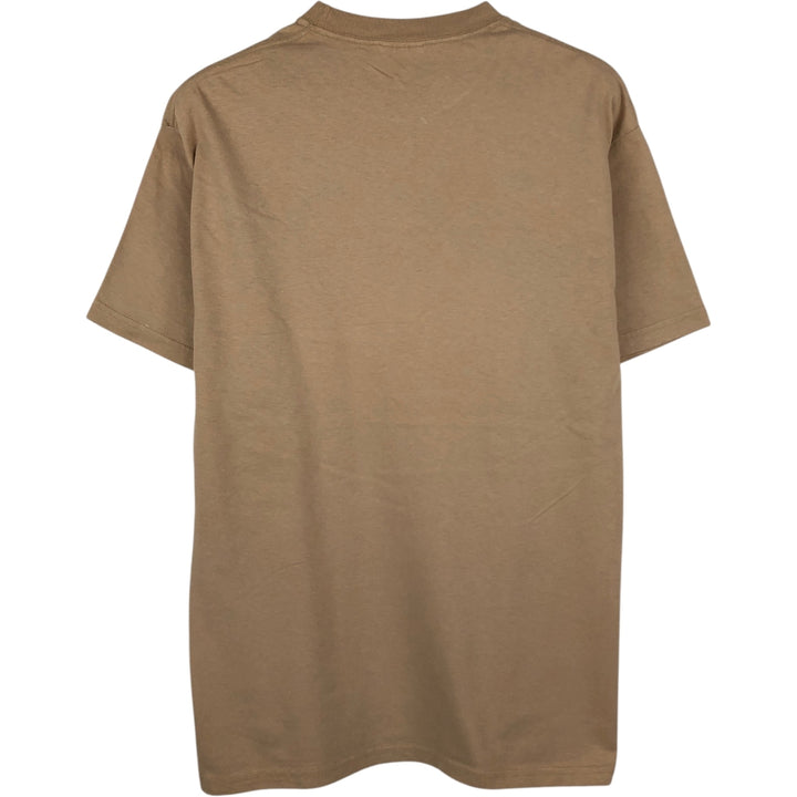 2000'S Hanes Cat Pattern Animal T-Shirt, Men's Size M (approx.) cotton beige type brown Vintage Second Hand