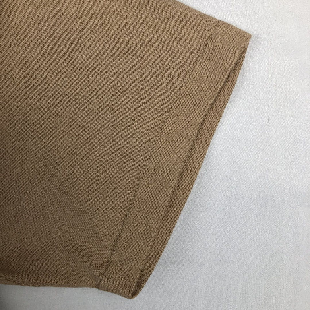2000'S Hanes Cat Pattern Animal T-Shirt, Men's Size M (approx.) cotton beige type brown Vintage Second Hand