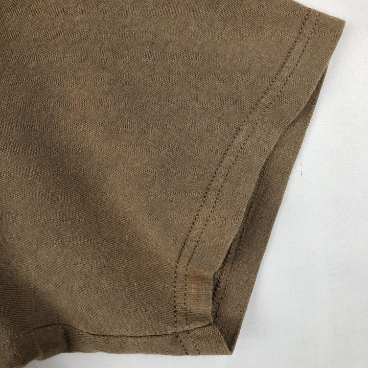 90'S Lee Raccoon Pattern Animal T-Shirt, Made in USA, Men's Size L (Equivalent), Vintage cotton beige type brown Vintage Second Hand