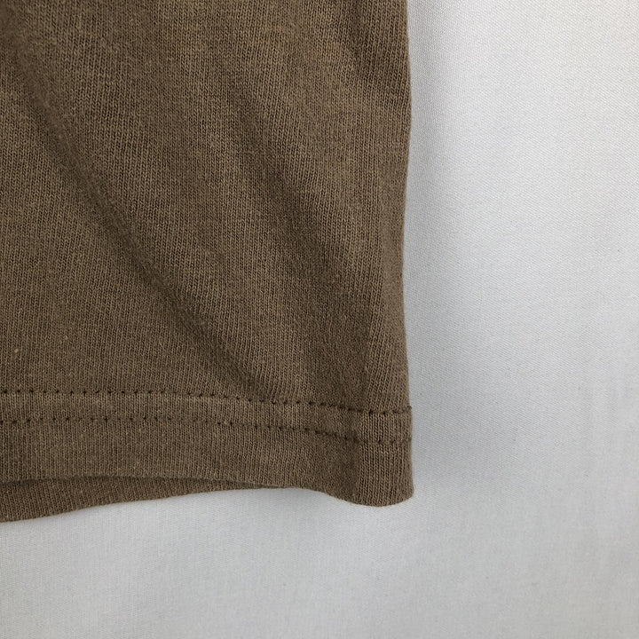 90'S Lee Raccoon Pattern Animal T-Shirt, Made in USA, Men's Size L (Equivalent), Vintage cotton beige type brown Vintage Second Hand