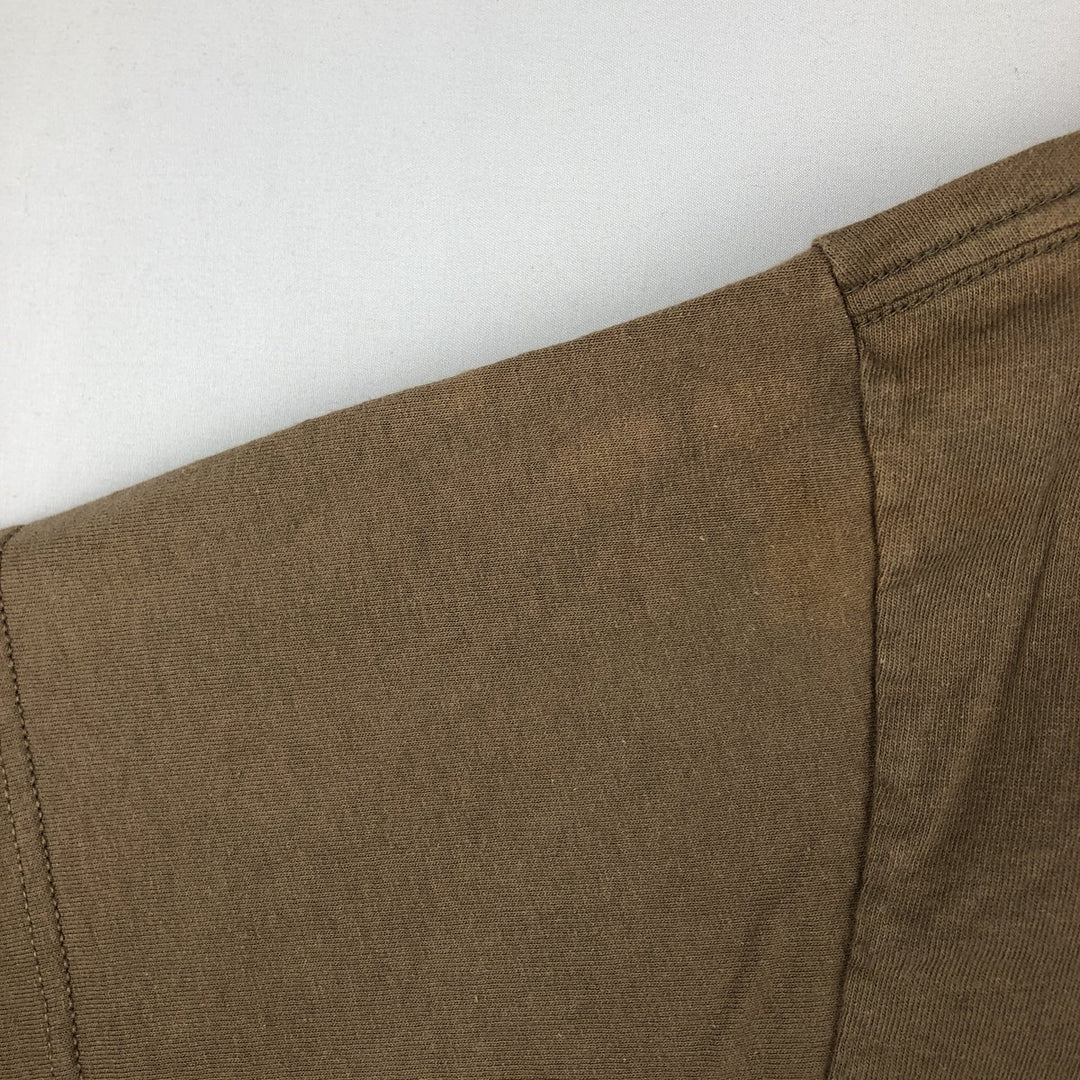 90'S Lee Raccoon Pattern Animal T-Shirt, Made in USA, Men's Size L (Equivalent), Vintage cotton beige type brown Vintage Second Hand