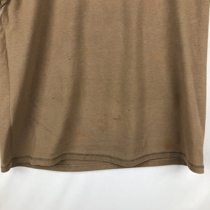 90'S Lee Raccoon Pattern Animal T-Shirt, Made in USA, Men's Size L (Equivalent), Vintage cotton beige type brown Vintage Second Hand