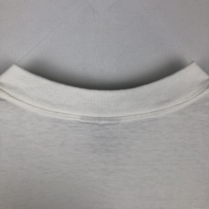 90'S ONEITA POWER-T Cat Pattern Animal T-Shirt, Made in USA, Men's XL equivalent, Vintage cotton white type Vintage Second Hand