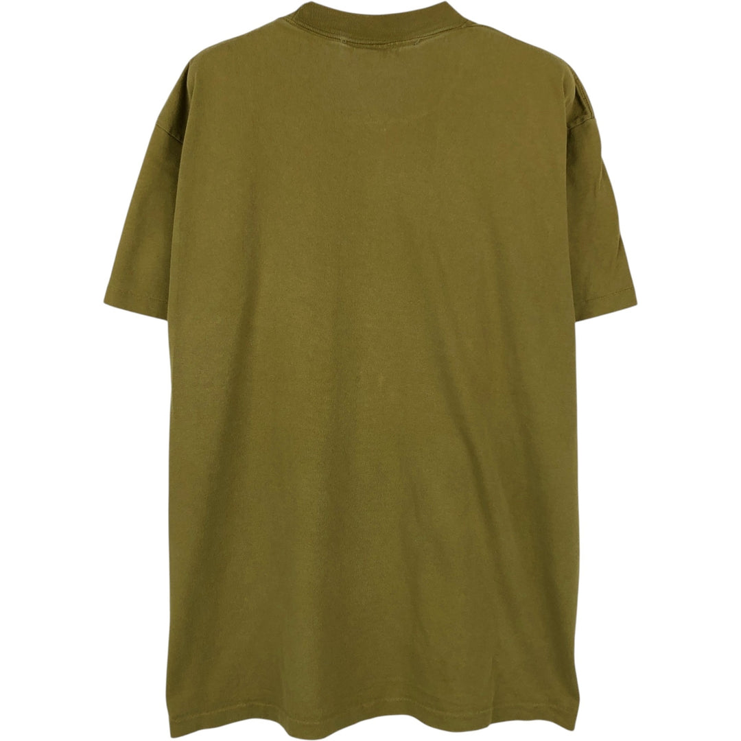 90'S JLM Animal T-shirt, Made in USA, Men's Size L (approx.), Vintage cotton Khaki type Vintage Second Hand