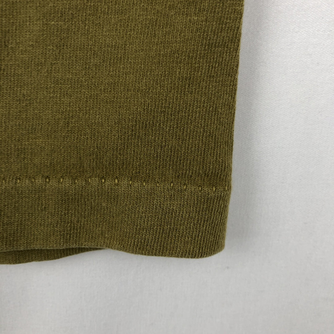 90'S JLM Animal T-shirt, Made in USA, Men's Size L (approx.), Vintage cotton Khaki type Vintage Second Hand