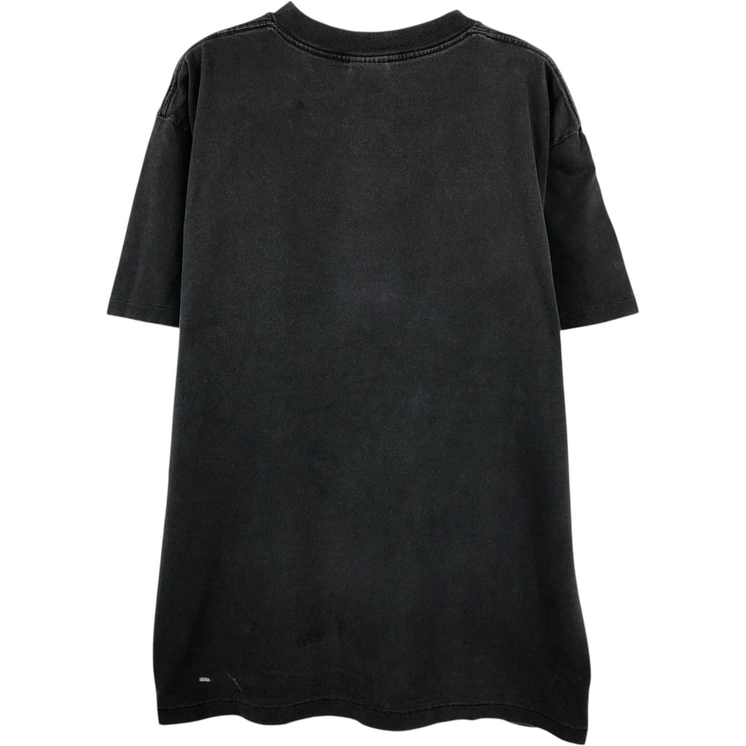 90'S ONEITA POWER-T Wolf Pattern Animal T-Shirt Men's Size L (Equivalent) Vintage cotton black type Vintage Second Hand