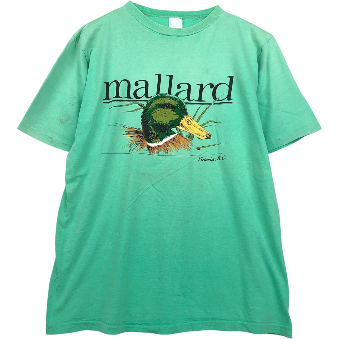Camo Pattern Animal T-Shirt, Men's Size M (Equivalent), Vintage unclear Emerald green Vintage Second Hand