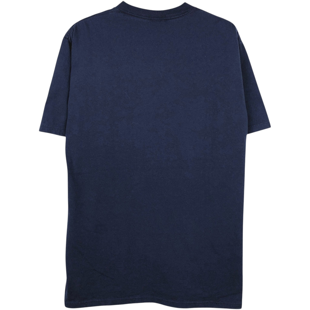 COTTON GROVE Eagle Pattern Animal T-Shirt, Made in USA, Men's Size M (approx.) cotton navy blue type Vintage Second Hand