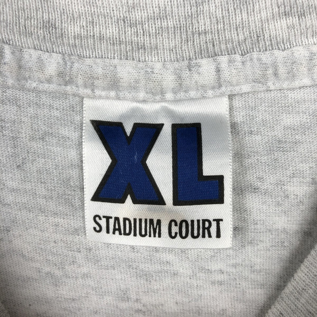 Stadium Court Dog Print Animal T-Shirt, Made in USA, Men's XL Equivalent cotton gray type Vintage Second Hand