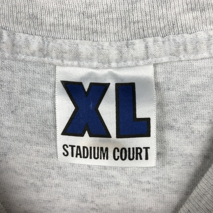 Stadium Court Dog Print Animal T-Shirt, Made in USA, Men's XL Equivalent cotton gray type Vintage Second Hand
