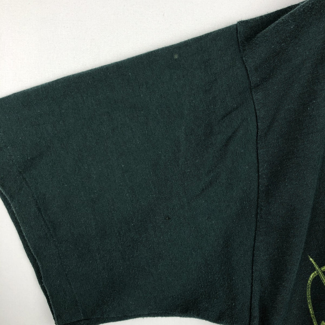 90'S BARA-QU-DA Camo Pattern Animal T-Shirt, Made in Canada, Men's Size L (approx.), Vintage cotton green type Vintage Second Hand