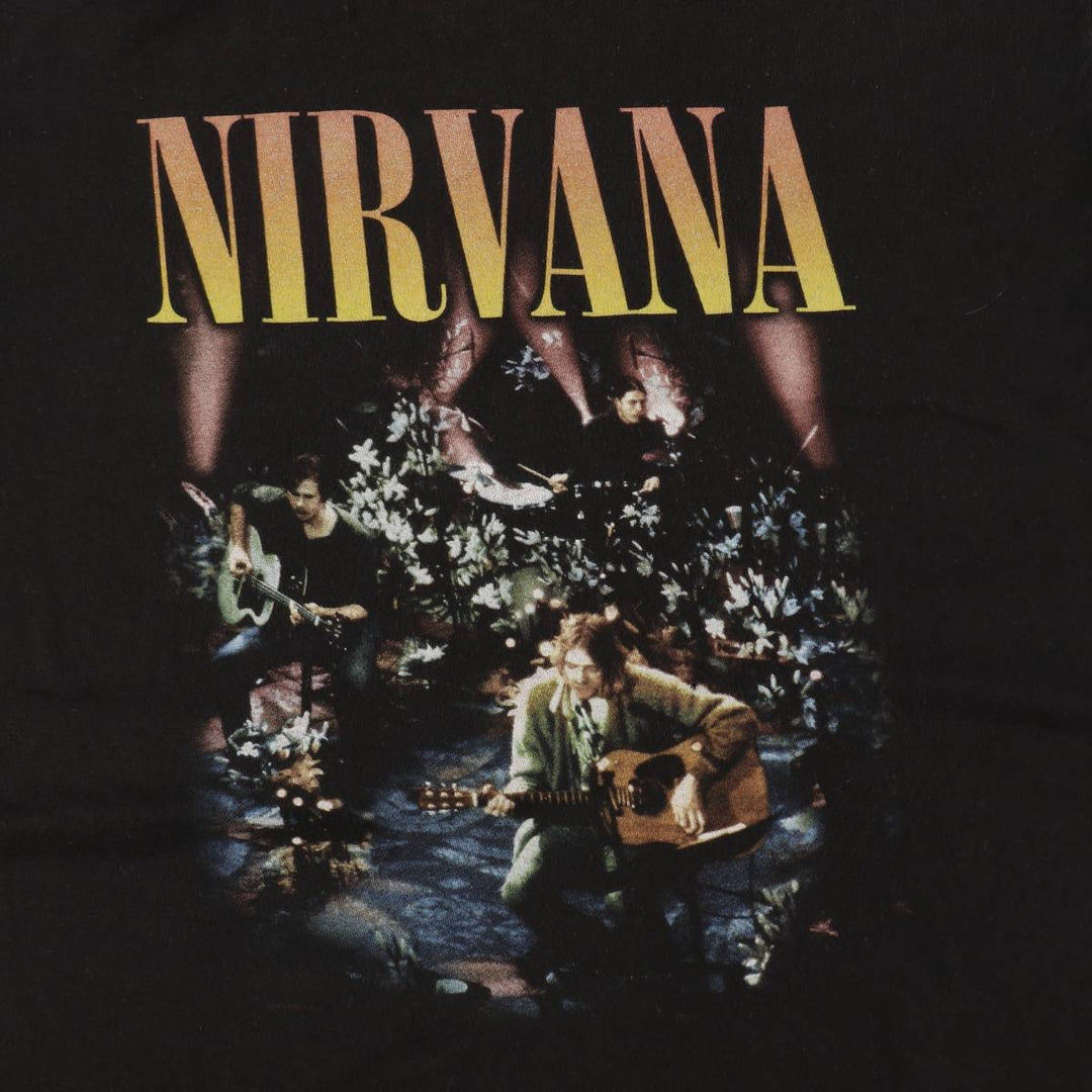 NIRVANA Nirvana Band T-shirt, Band T, Men's M size unclear black type Vintage Second Hand