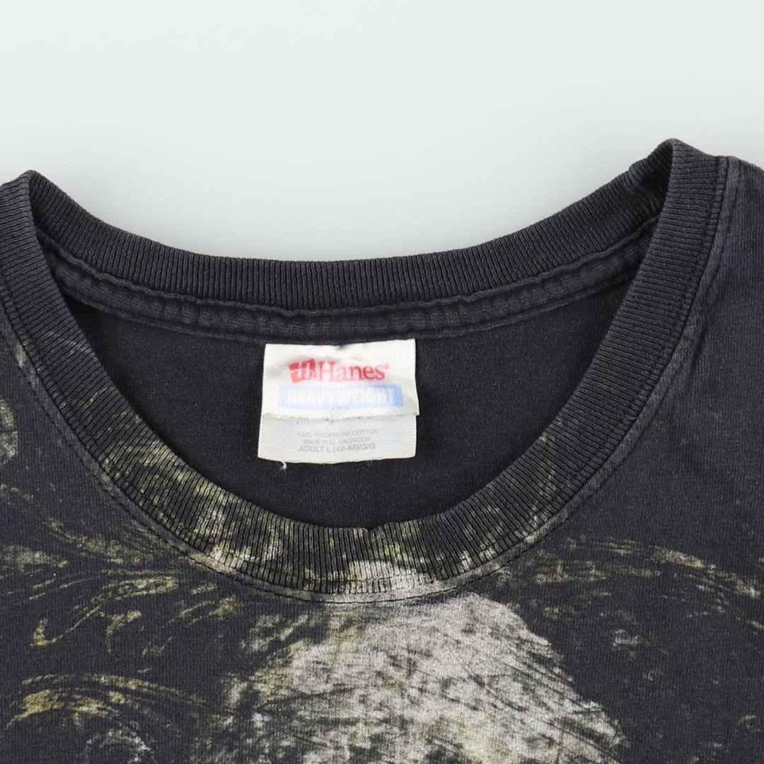 Hanes DISRURBED Band T-shirt, Men's Size L (approx.) cotton black type Vintage Second Hand