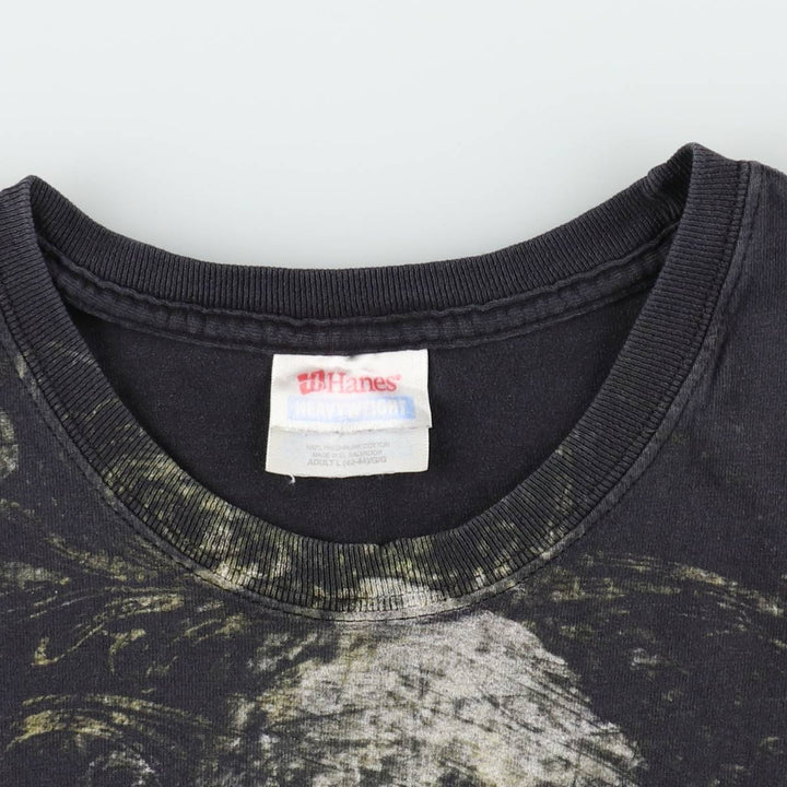 Hanes DISRURBED Band T-shirt, Men's Size L (approx.) cotton black type Vintage Second Hand