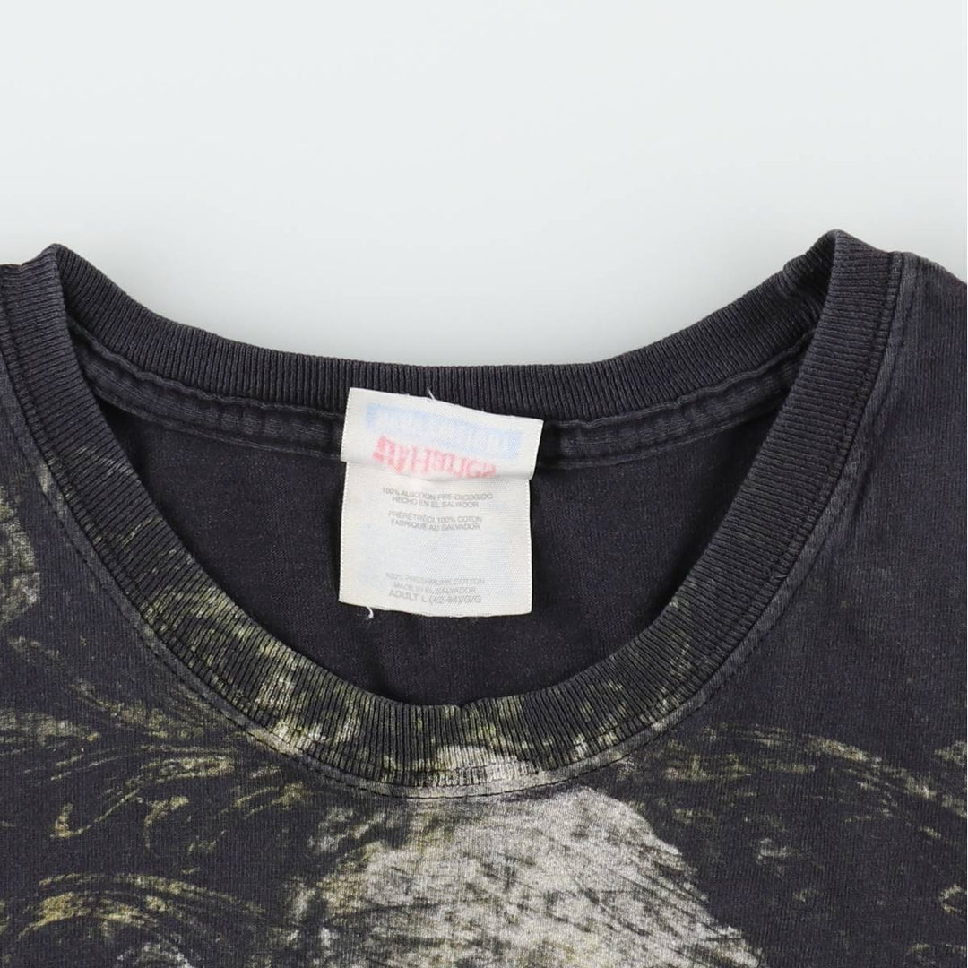 Hanes DISRURBED Band T-shirt, Men's Size L (approx.) cotton black type Vintage Second Hand