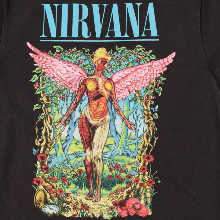 NIRVANA Nirvana Band T-shirt, Band T, Men's S size unclear black type Vintage Second Hand