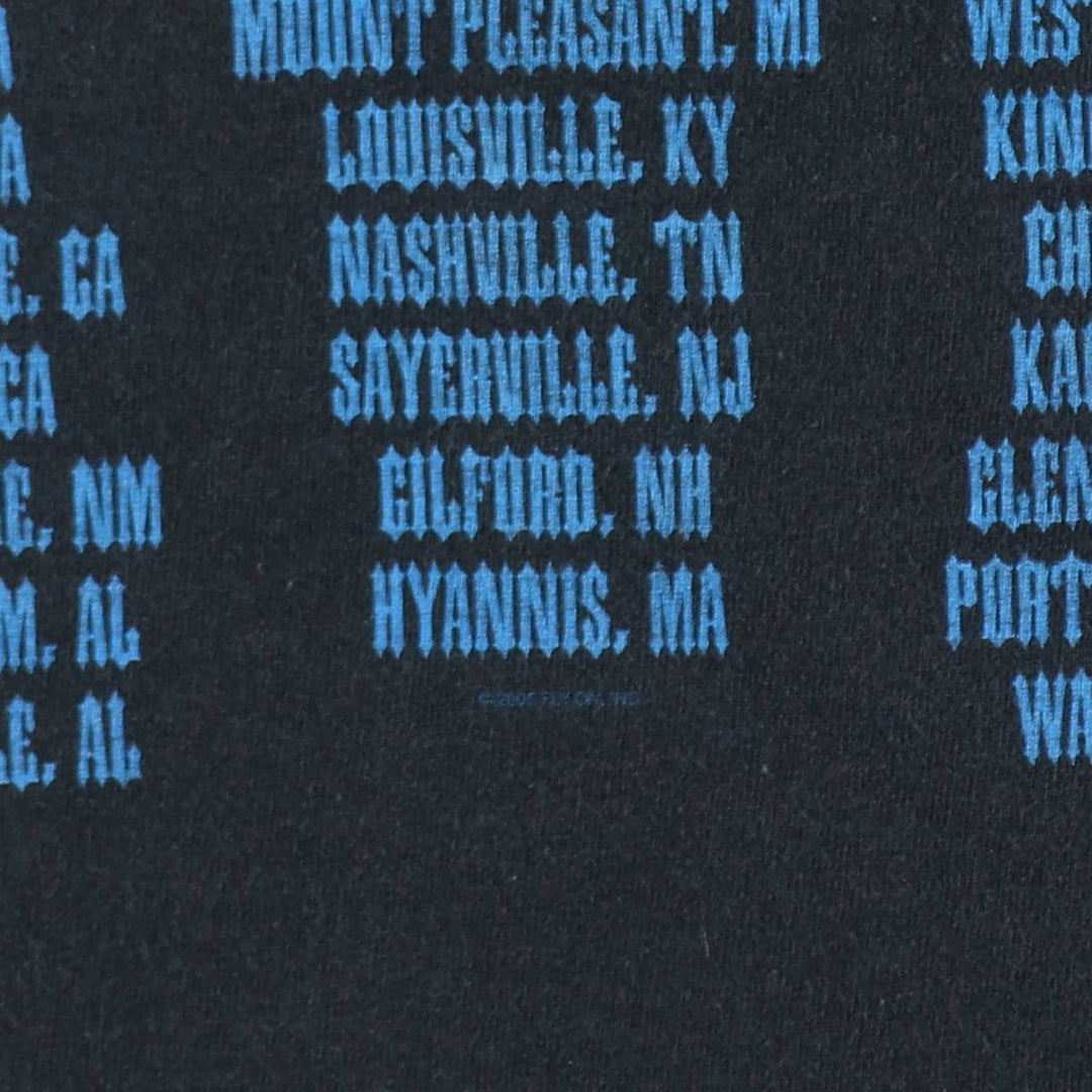 2000'S Lynyrd Skynyrd band t-shirt, skull pattern, eagle pattern, men's size L. unclear black type Vintage Second Hand