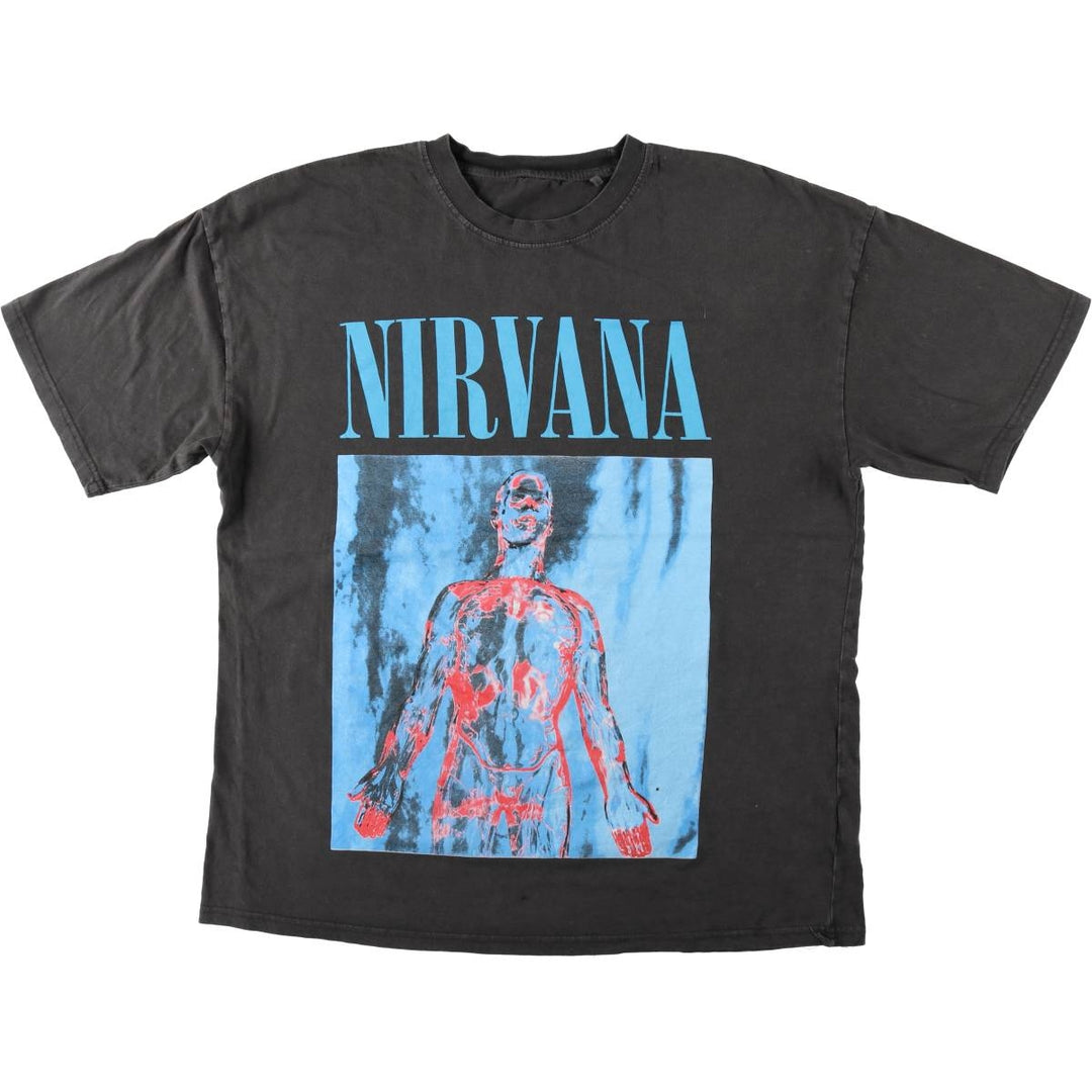 NIRVANA Nirvana Band T-shirt, Band T, Men's XL size unclear Charcoal Vintage Second Hand