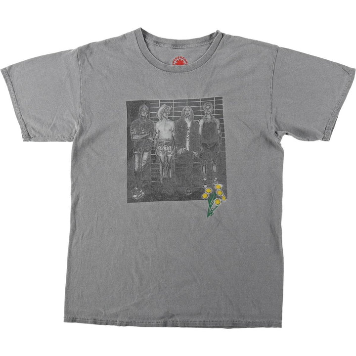 RED HOT CHILI PEPPERS Red Hot Chili Peppers Band T-shirt Band T Men's M size cotton gray type Vintage Second Hand