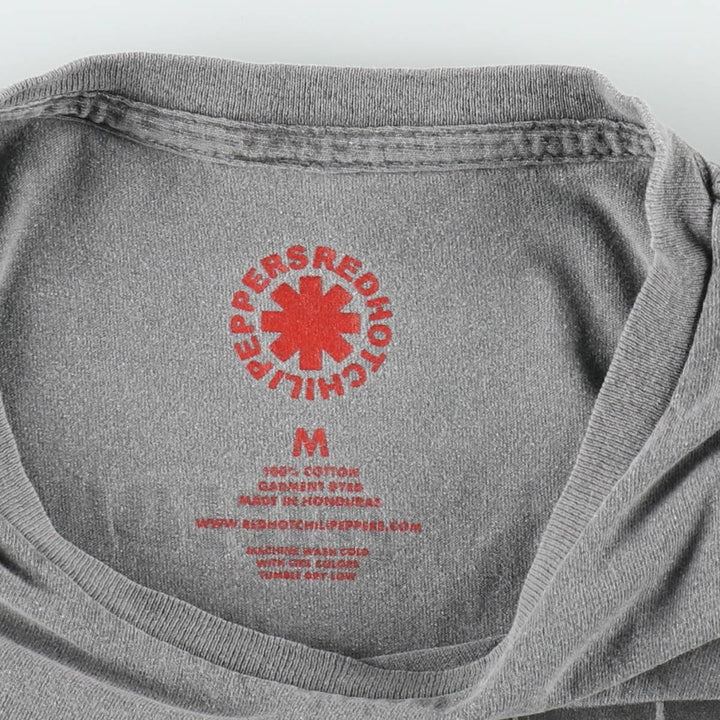 RED HOT CHILI PEPPERS Red Hot Chili Peppers Band T-shirt Band T Men's M size cotton gray type Vintage Second Hand