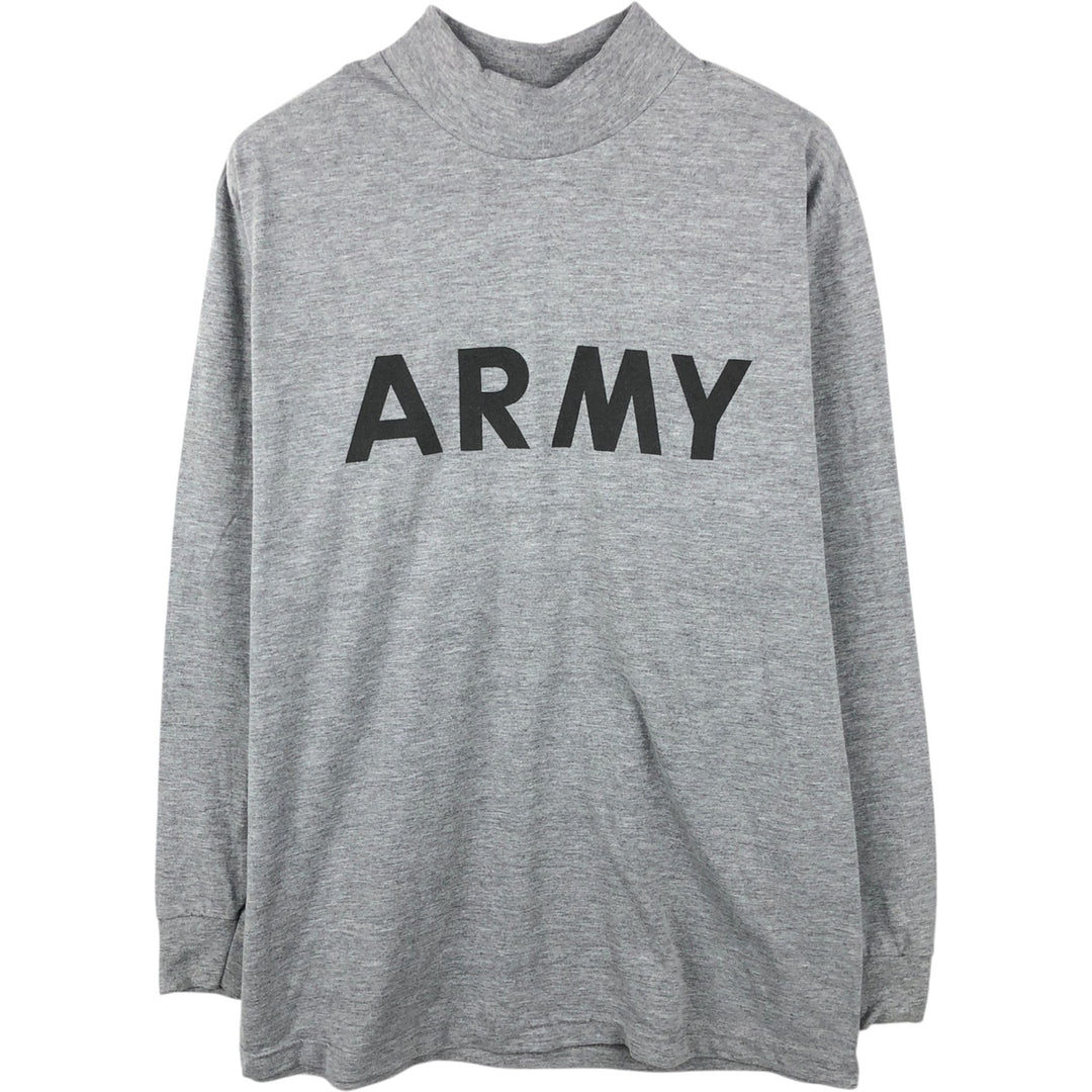 Genuine US Military IPFU Training Mock Neck Long-Sleeve T-Shirt, Made in USA, Men's Size M (approx.) polyester gray type Vintage Second Hand