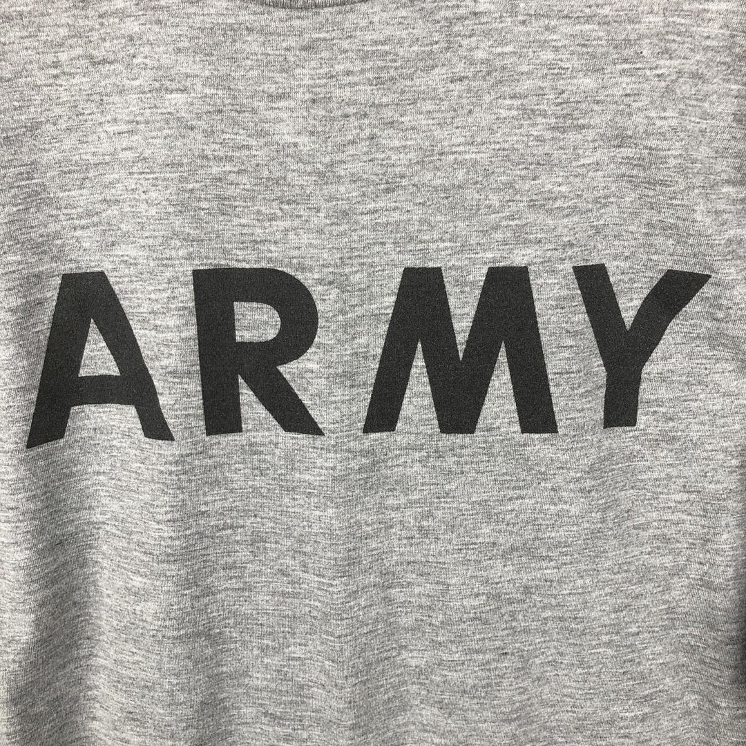 2000'S US Military Issue IPFU Training Mock Neck Long-Sleeve T-Shirt, Made in USA, Size Small (Equivalent to Men's S) polyester gray type Vintage Second Hand
