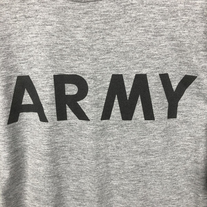 2000'S US Military Issue IPFU Training Mock Neck Long-Sleeve T-Shirt, Made in USA, Size Small (Equivalent to Men's S) polyester gray type Vintage Second Hand