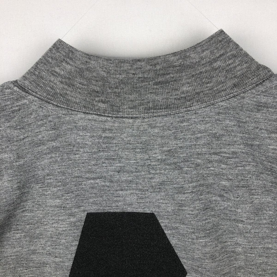 2000'S US Military Issue IPFU Training Mock Neck Long-Sleeve T-Shirt, Made in USA, Size Small (Equivalent to Men's S) polyester gray type Vintage Second Hand