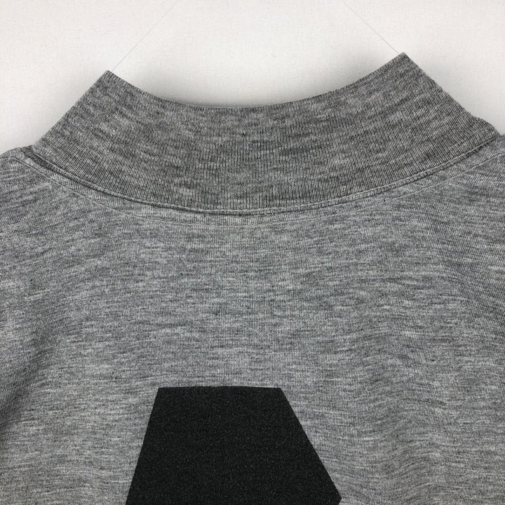 2000'S US Military Issue IPFU Training Mock Neck Long-Sleeve T-Shirt, Made in USA, Size Small (Equivalent to Men's S) polyester gray type Vintage Second Hand