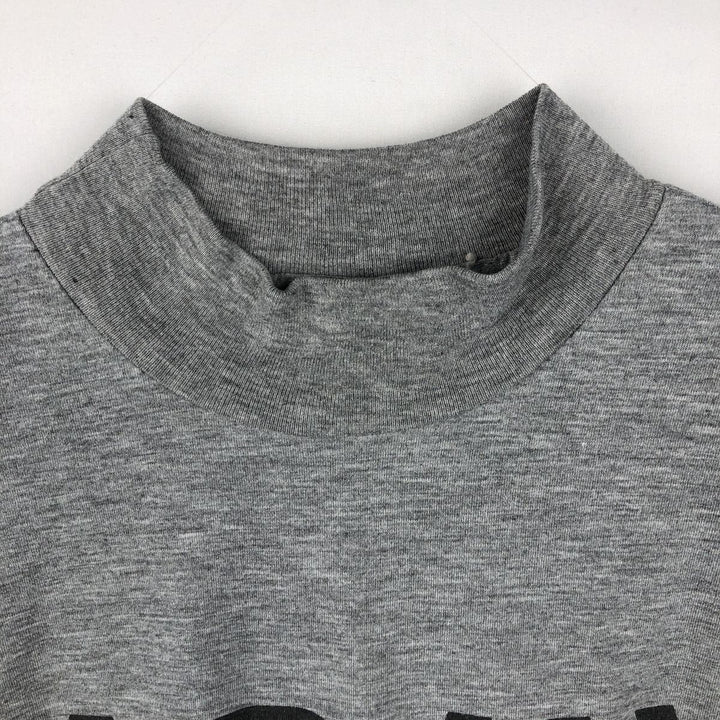 2000'S US Military Issue IPFU Training Mock Neck Long-Sleeve T-Shirt, Made in USA, Size Small (Equivalent to Men's S) polyester gray type Vintage Second Hand