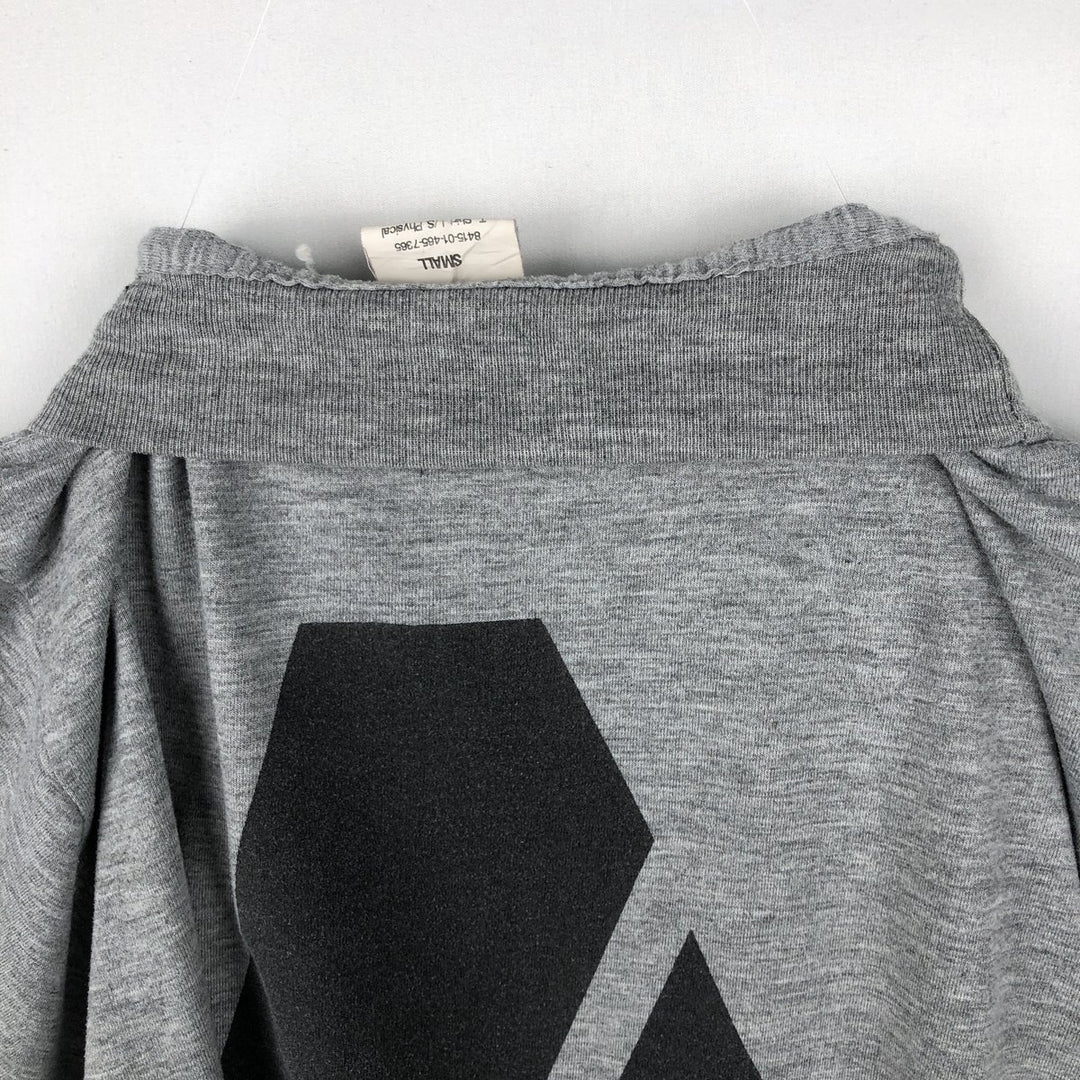 2000'S US Military Issue IPFU Training Mock Neck Long-Sleeve T-Shirt, Made in USA, Size Small (Equivalent to Men's S) polyester gray type Vintage Second Hand