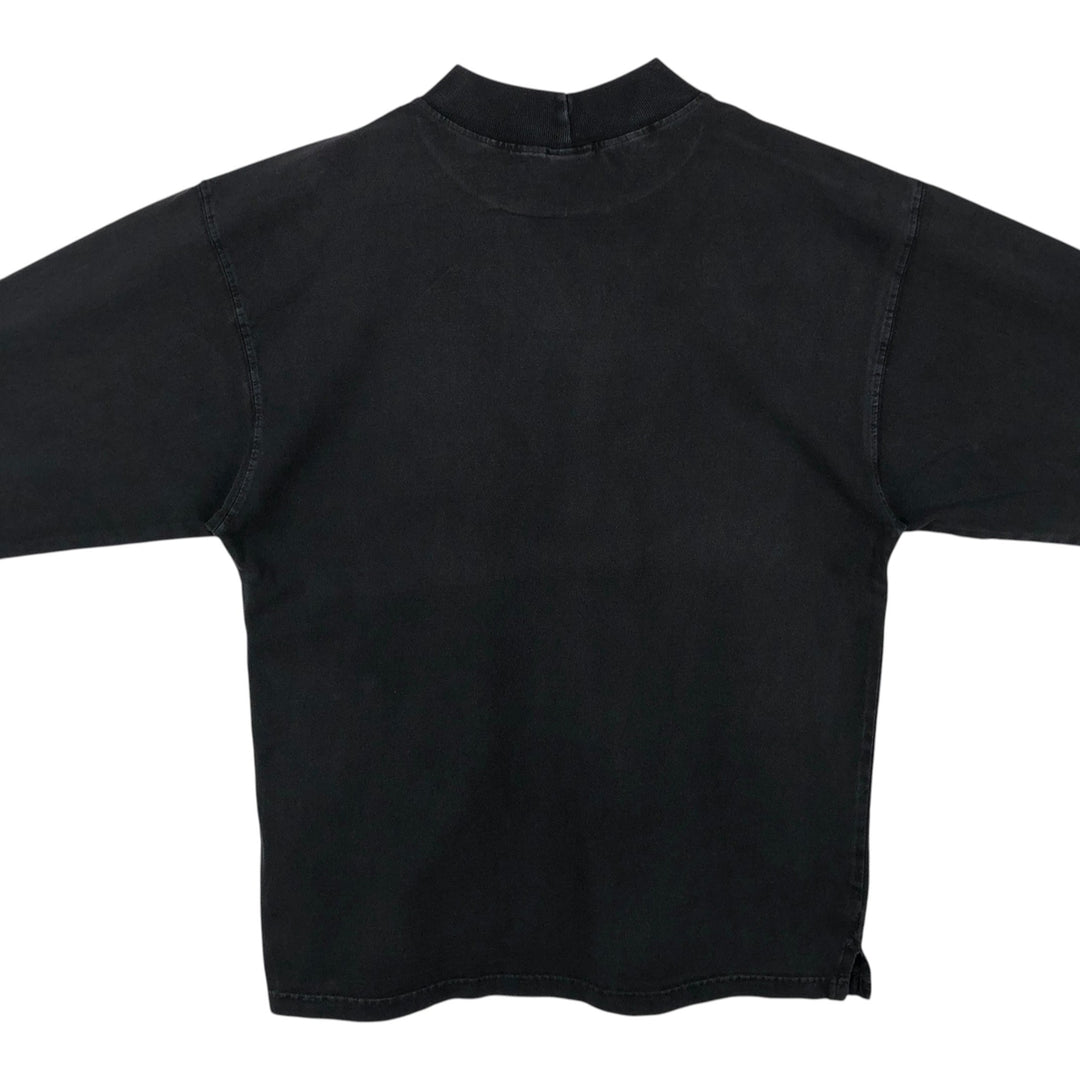 B'ZRQ Mock Neck Long-Sleeve T-Shirt, Made in USA, Men's XL Equivalent cotton black type Vintage Second Hand
