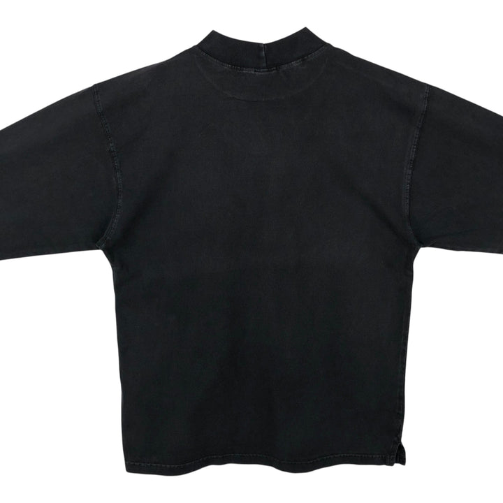 B'ZRQ Mock Neck Long-Sleeve T-Shirt, Made in USA, Men's XL Equivalent cotton black type Vintage Second Hand