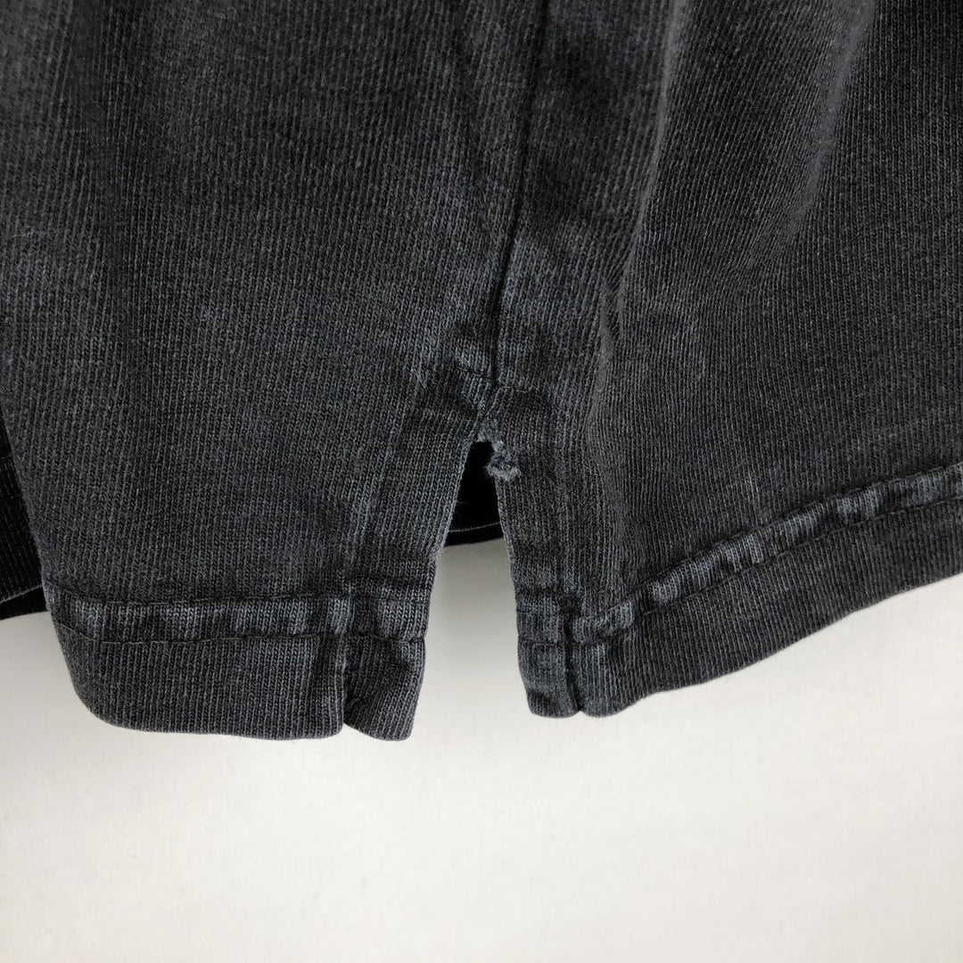 B'ZRQ Mock Neck Long-Sleeve T-Shirt, Made in USA, Men's XL Equivalent cotton black type Vintage Second Hand