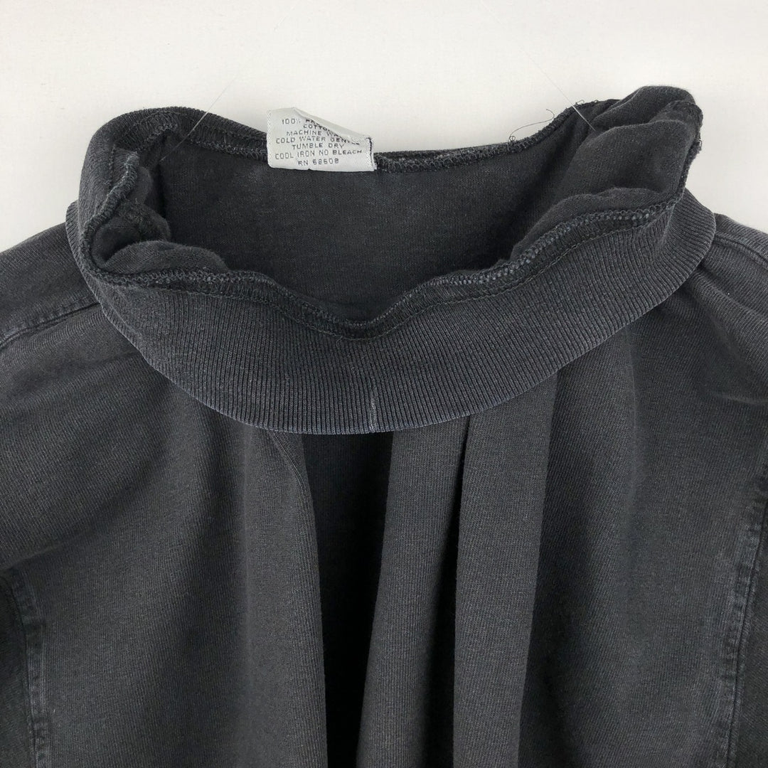 B'ZRQ Mock Neck Long-Sleeve T-Shirt, Made in USA, Men's XL Equivalent cotton black type Vintage Second Hand