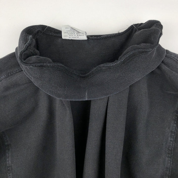 B'ZRQ Mock Neck Long-Sleeve T-Shirt, Made in USA, Men's XL Equivalent cotton black type Vintage Second Hand