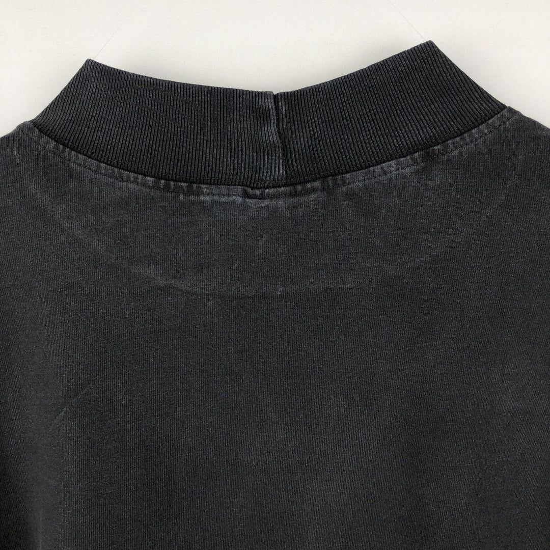B'ZRQ Mock Neck Long-Sleeve T-Shirt, Made in USA, Men's XL Equivalent cotton black type Vintage Second Hand