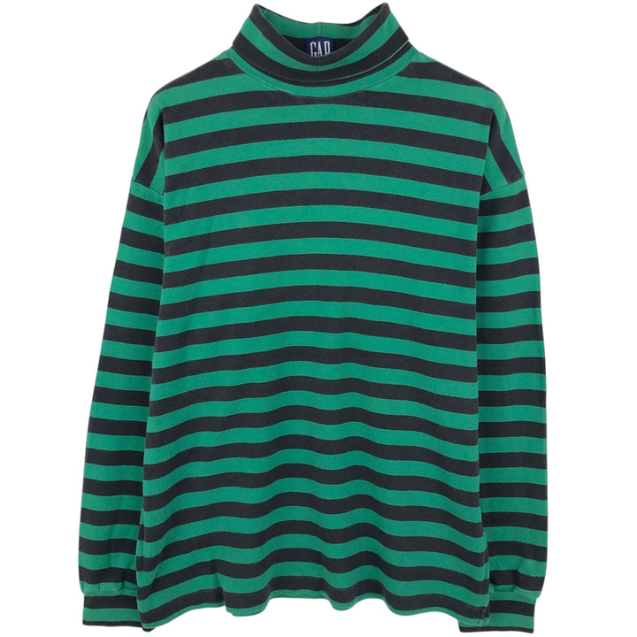 90'S GAP Old Gap Striped Pattern Turtleneck Long T-Shirt, Men's XL equivalent, Vintage cotton green type Vintage Second Hand