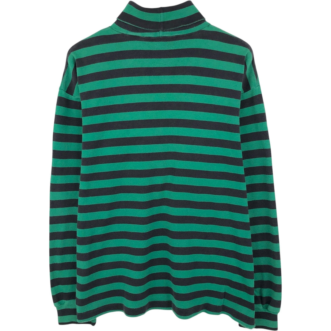 90'S GAP Old Gap Striped Pattern Turtleneck Long T-Shirt, Men's XL equivalent, Vintage cotton green type Vintage Second Hand