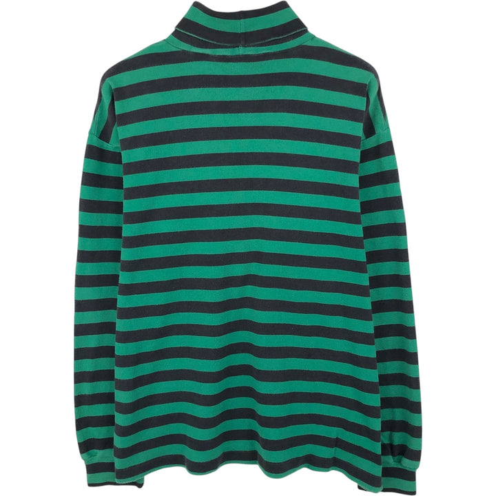 90'S GAP Old Gap Striped Pattern Turtleneck Long T-Shirt, Men's XL equivalent, Vintage cotton green type Vintage Second Hand