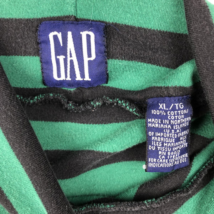 90'S GAP Old Gap Striped Pattern Turtleneck Long T-Shirt, Men's XL equivalent, Vintage cotton green type Vintage Second Hand