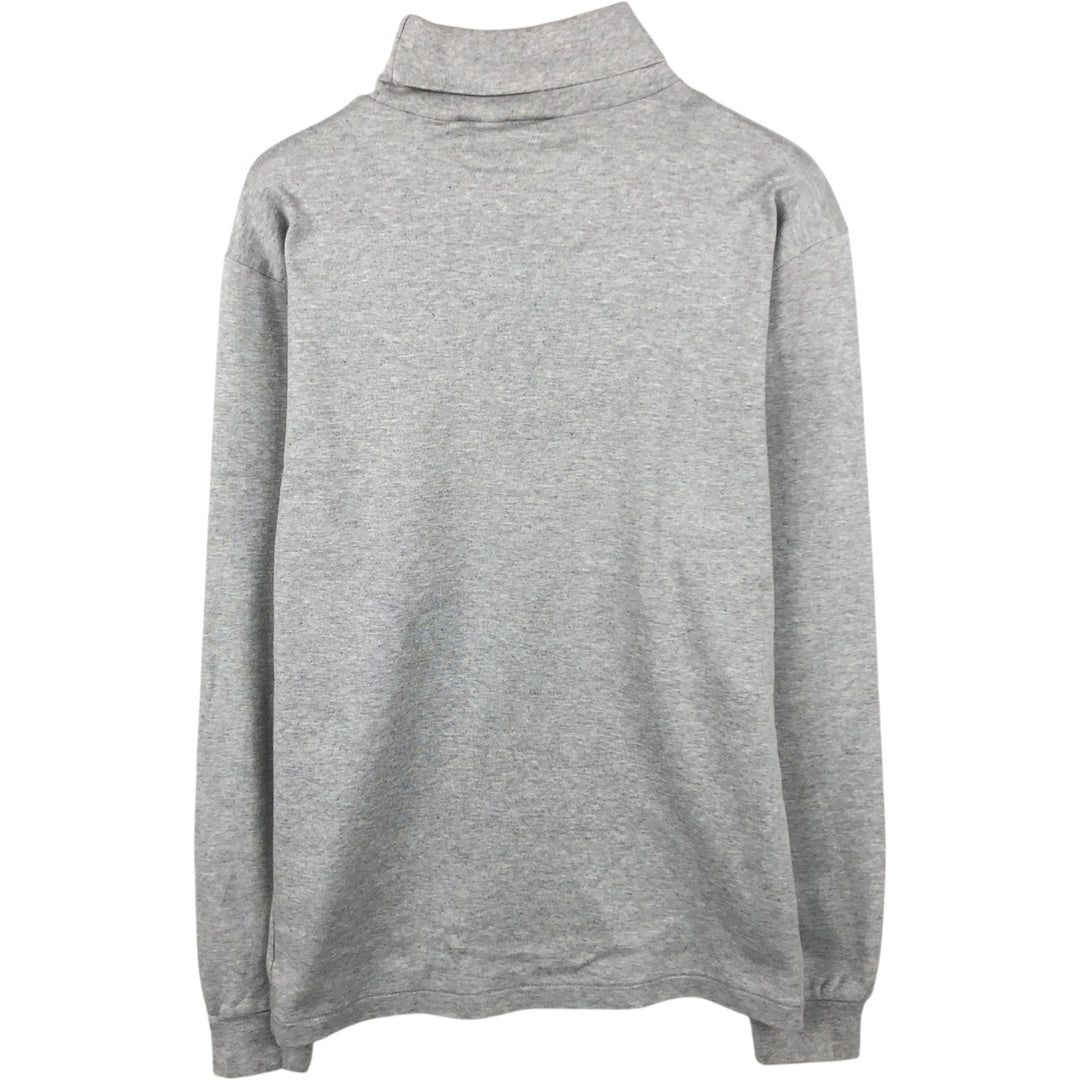Eddie Bauer turtleneck long-sleeve t-shirt, made in USA, men's size L equivalent. cotton gray type Vintage Second Hand